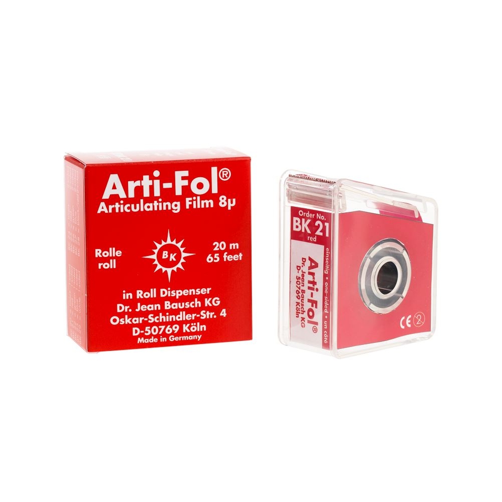 Folia artykulacyjna Bausch BK21 jednostronna 8µ 20m - czerwona