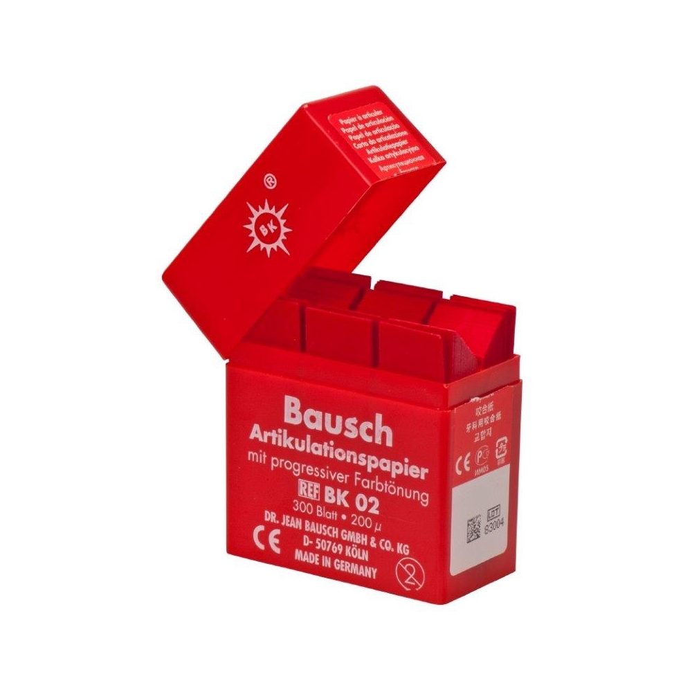 Kalka Bausch BK 02 czerwona 200µ listki 300szt + podajnik